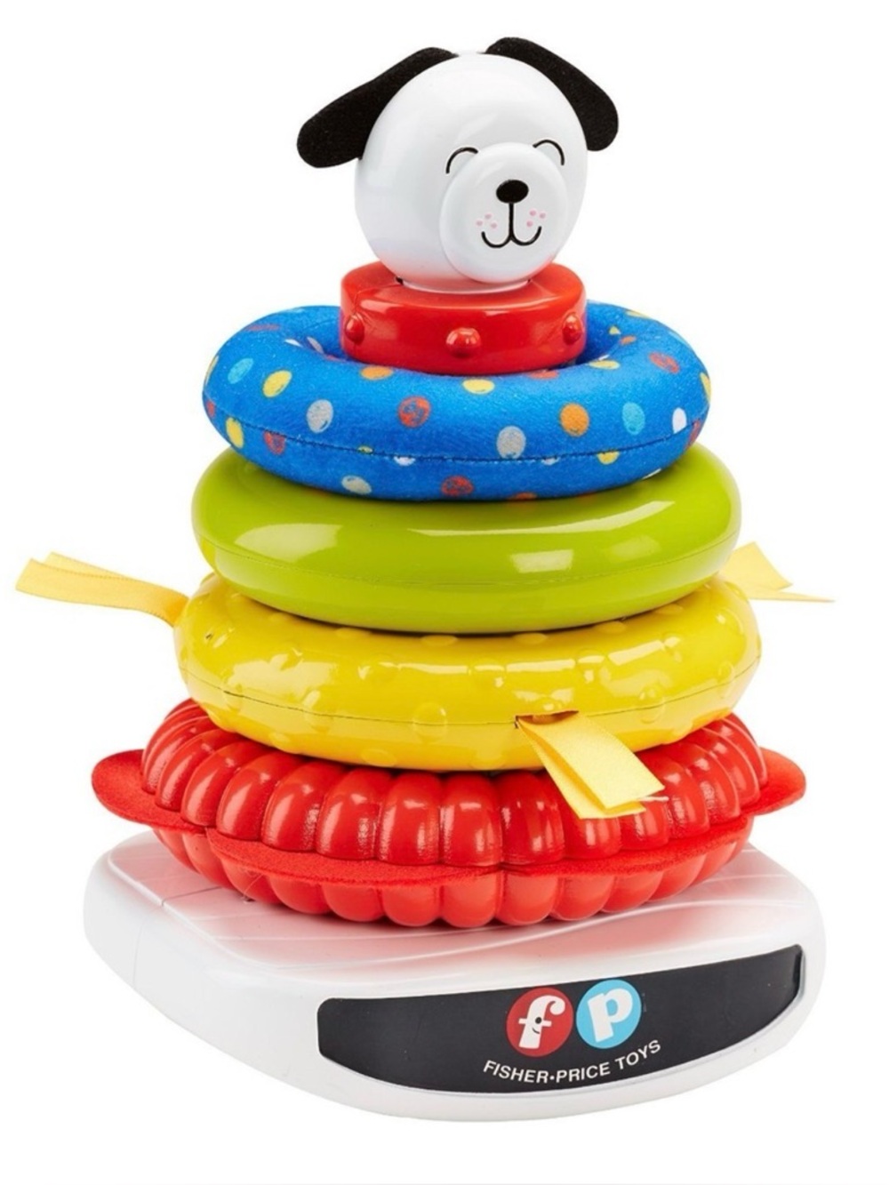 FISHER PRICE ROLY POLY ROCK A STACK CLASSIC TOY - TEXTURED RINGS 1963 LOOK